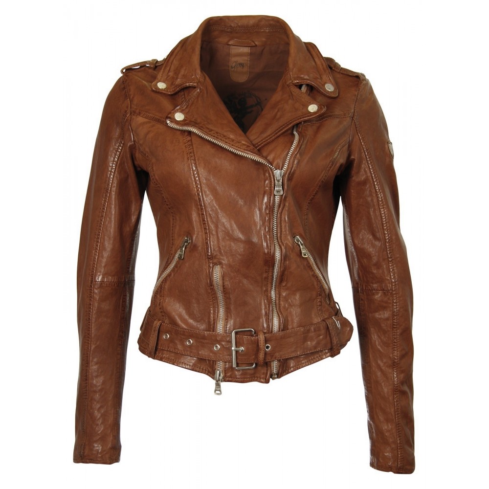 Geaca de Piele Naturala Dama Gipsy Coniac Wild LAWOV - readytowear