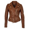 Geaca de Piele Naturala Dama Gipsy Coniac Wild LAWOV - readytowear