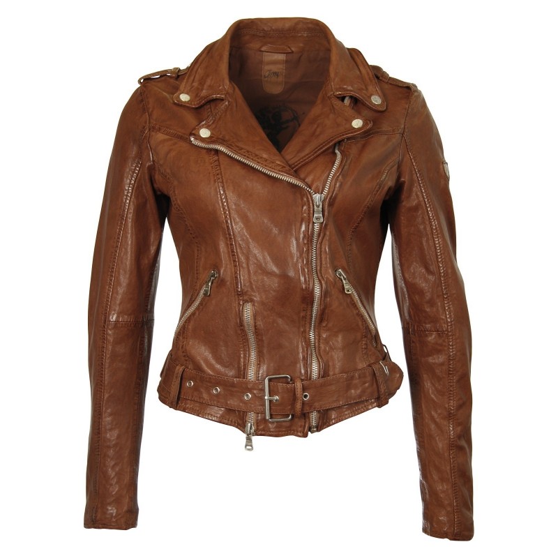 Geaca de Piele Naturala Dama Gipsy Coniac Wild LAWOV – IMBRACAMINTE