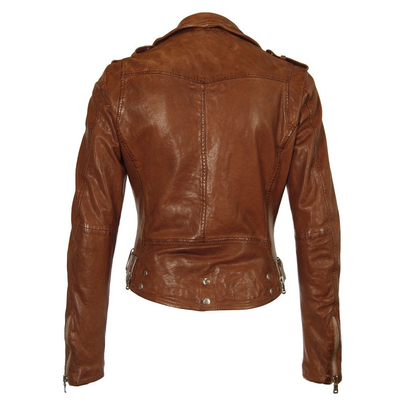 Geaca de Piele Naturala Dama Gipsy Coniac Wild LAWOV – IMBRACAMINTE