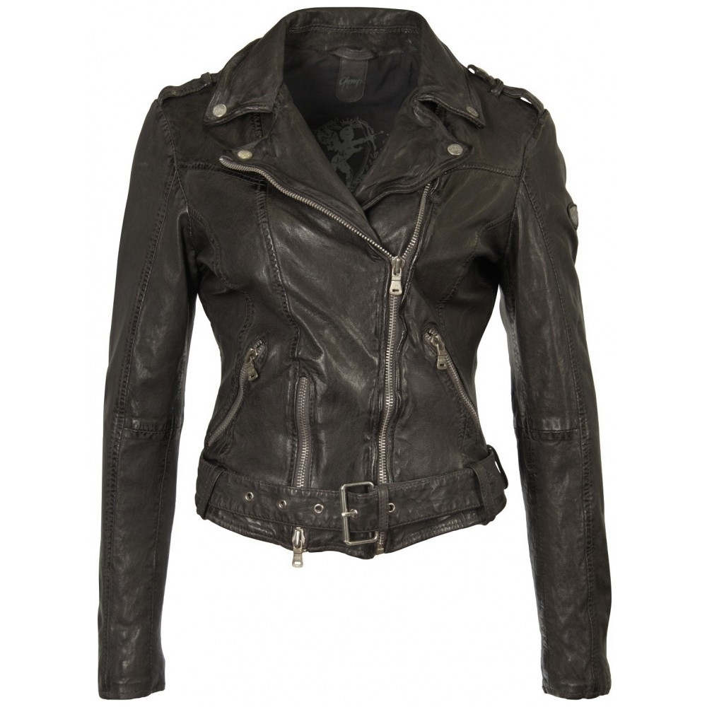 Geaca de Piele Naturala Dama Gipsy Grafit Wild LAWOV Geaca de Piele Naturala Dama Gipsy Grafit Wild LAWOV - readytowear