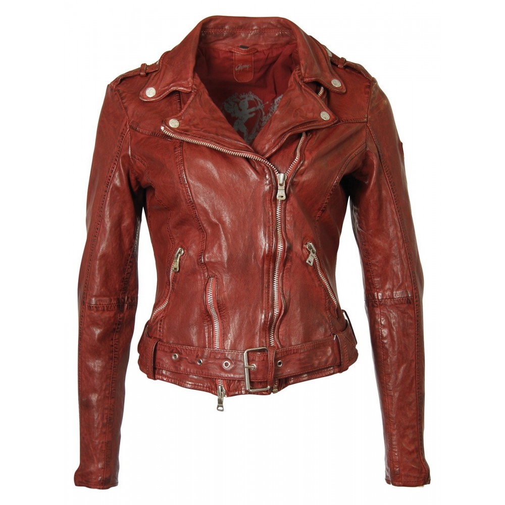Geaca de Piele Naturala Dama Gipsy Visinie Wild LAWOV Geaca de Piele Naturala Dama Gipsy Visinie Wild LAWOV - readytowear.ro