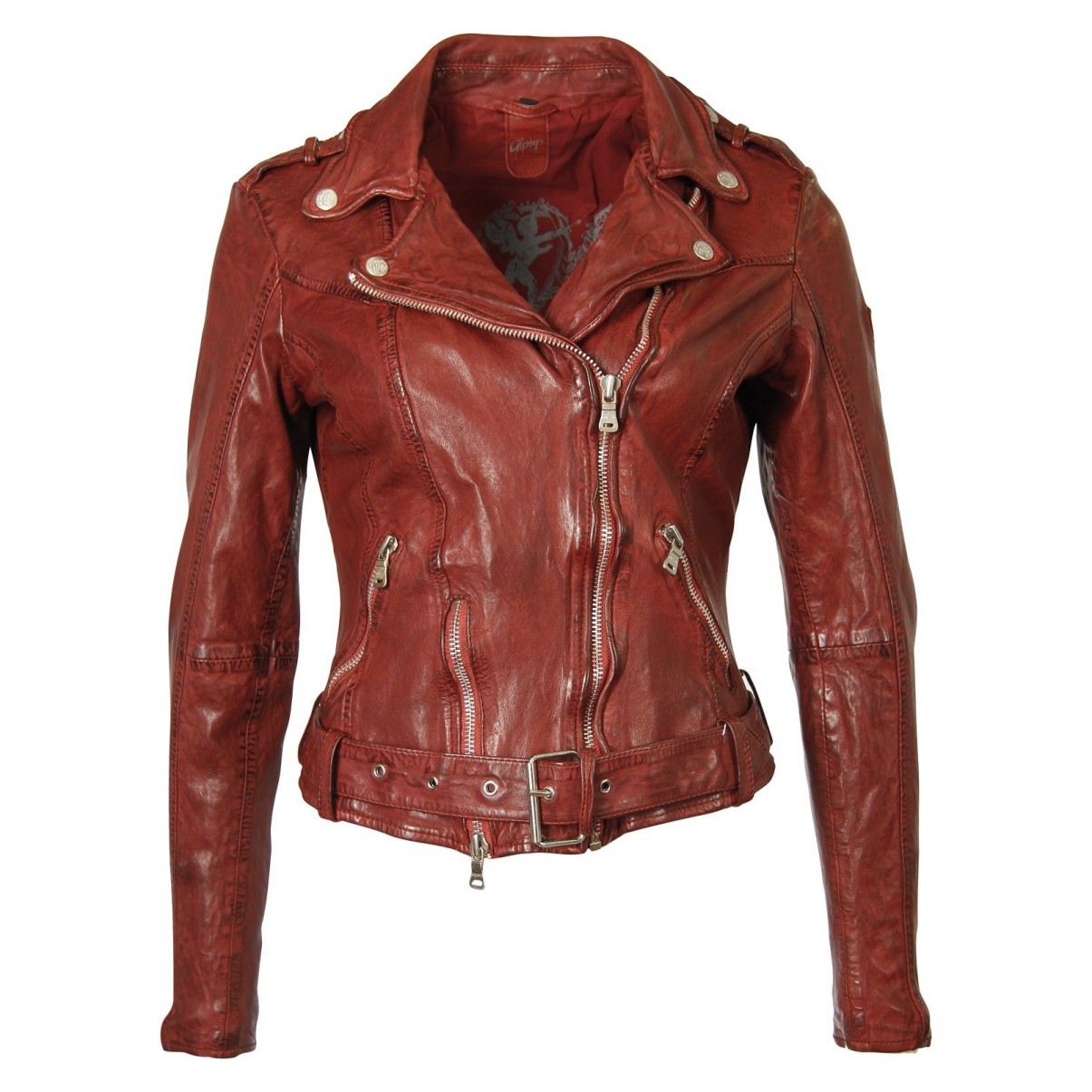 Geaca de Piele Naturala Dama Gipsy Visinie Wild LAWOV – IMBRACAMINTE