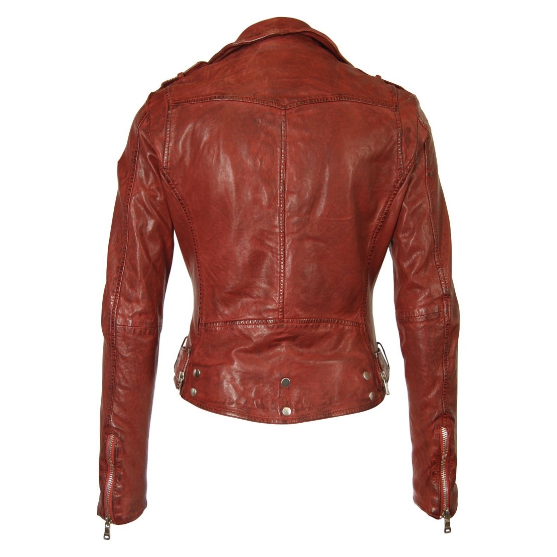 Geaca de Piele Naturala Dama Gipsy Visinie Wild LAWOV – IMBRACAMINTE