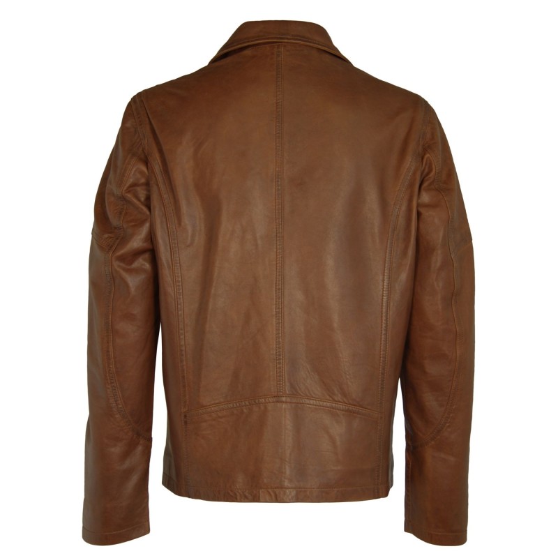 Geaca de Piele Naturala Barbati Gipsy Coniac Inchis Wilson NSLV – IMBRACAMINTE