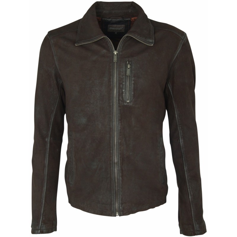 Geaca de Piele Naturala Barbati Gipsy Maro Inchis Winston LNUV – Black Friday