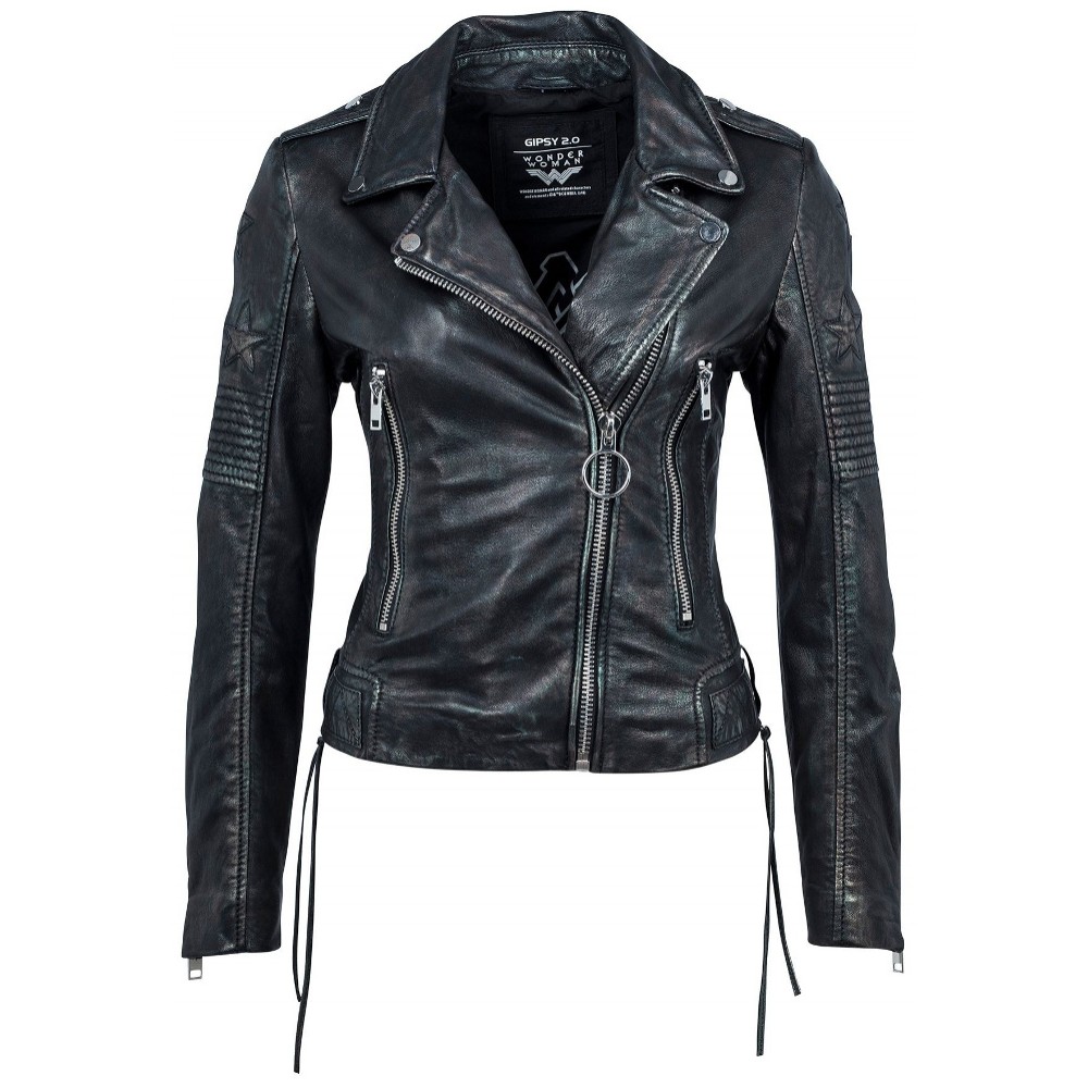 Geaca de Piele Naturala Dama Gipsy Neagra Wonder WW SF LAMEV Geaca de Piele Naturala Dama Gipsy Neagra Wonder WW SF LAMEV - readytowear.ro