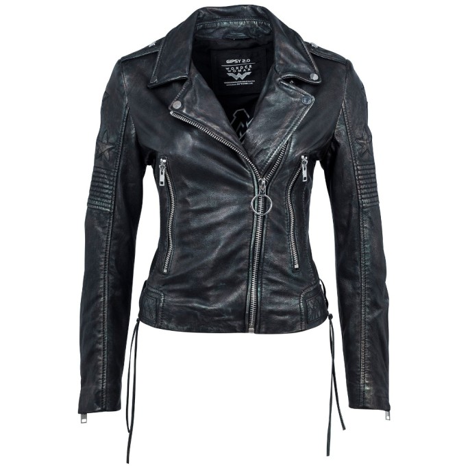 Geaca de Piele Naturala Dama Gipsy Neagra Wonder WW SF LAMEV – IMBRACAMINTE