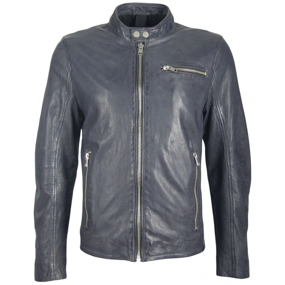 Geaca de Piele Naturala Barbati Gipsy Bleumarin Young S19 SF NSLVW Geaca de Piele Naturala Barbati Gipsy Bleumarin Young S19 SF NSLVW - readytowear