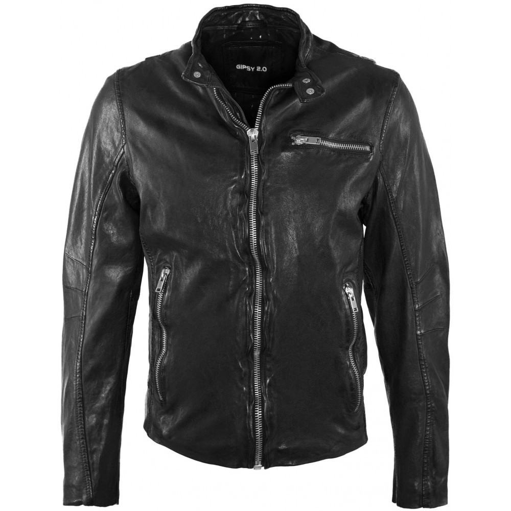 Geaca de Piele Naturala Barbati Gipsy Neagra Young SF LAWOV Geaca de Piele Naturala Barbati Gipsy Neagra Young SF LAWOV - readytowear.ro