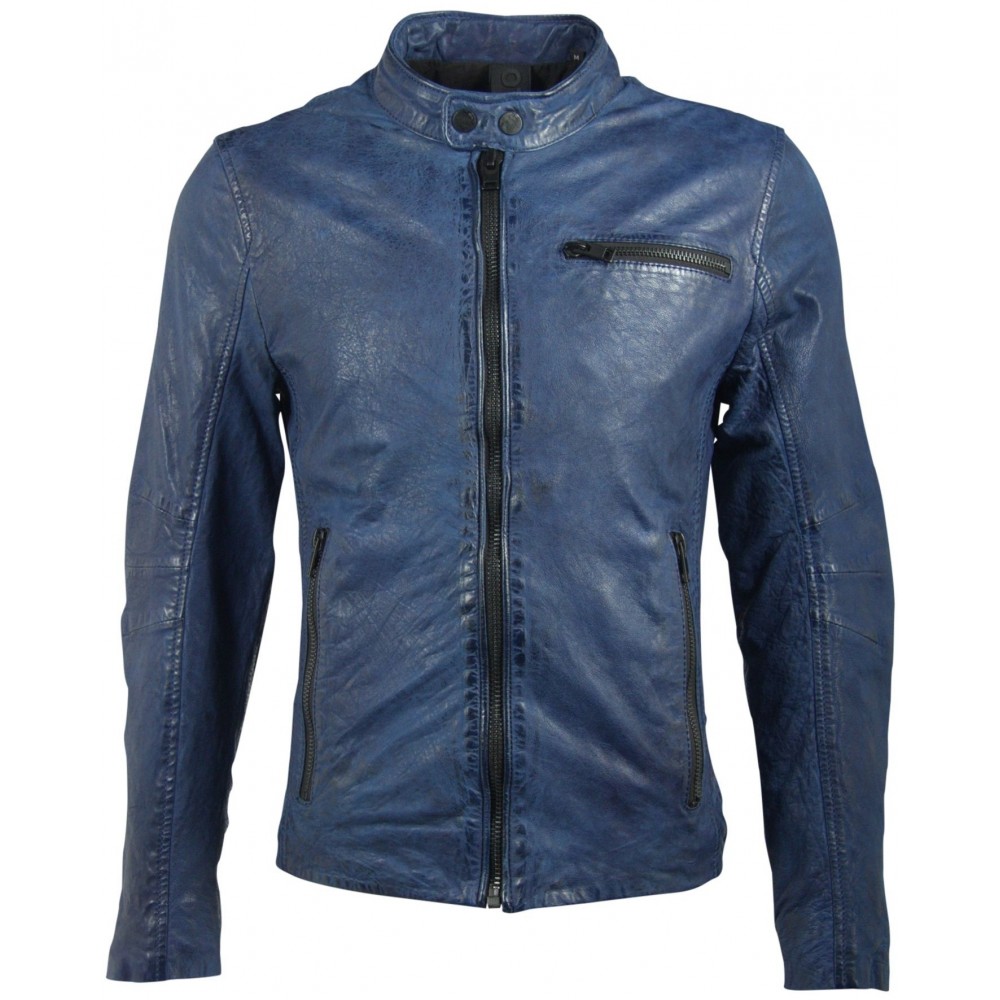 Geaca de Piele Naturala Barbati Gipsy Albastra Young W18 SF LVWW Geaca de Piele Naturala Barbati Gipsy Albastra Young W18 SF LVWW - readytowear.ro