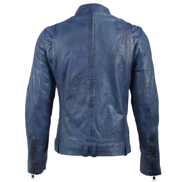 Geaca de Piele Naturala Barbati Gipsy Albastra Young W18 SF LVWW – Black Friday — fotografia 2
