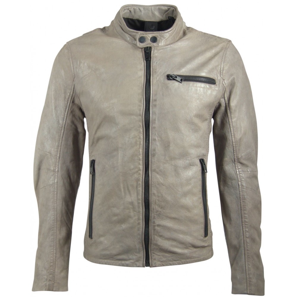 Geaca de Piele Naturala Barbati Gipsy Gri Young W18 SF LVWW - readytowear