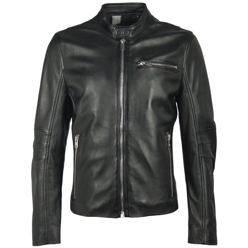 Geaca de Piele Naturala Barbati Gipsy Neagra Young W18 SF RN – Black Friday