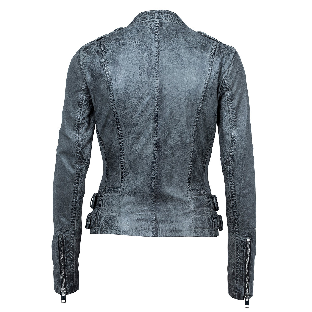 Geaca de Piele Naturala Dama Gipsy Gri Inchis Zela SF LVWW Geaca de Piele Naturala Dama Gipsy Gri Inchis Zela SF LVWW - readytowear.ro