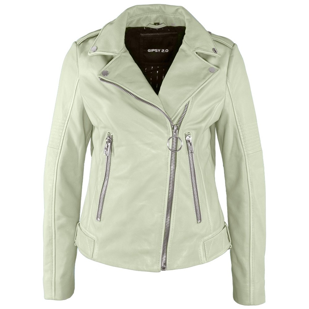 Geaca de Piele Naturala Dama Gipsy Gri Zelina SF LAP Geaca de Piele Naturala Dama Gipsy Gri Zelina SF LAP - readytowear