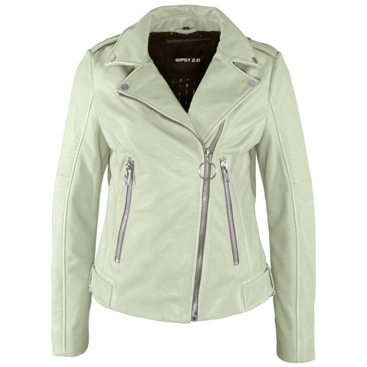 Geaca de Piele Naturala Dama Gipsy Gri Zelina SF LAP – IMBRACAMINTE