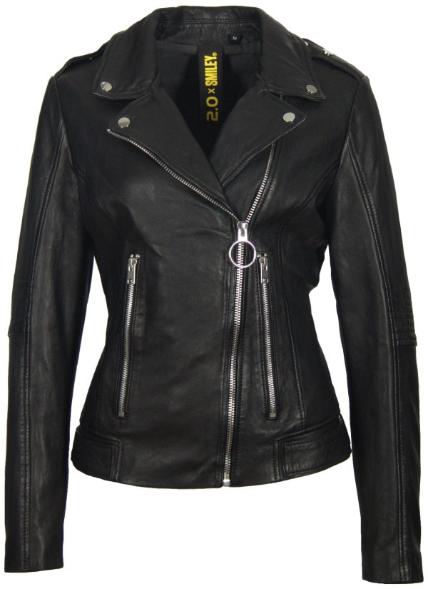 Geaca de Piele Naturala Dama Gipsy Neagra Zelina S SF LARAV – IMBRACAMINTE — fotografia 1
