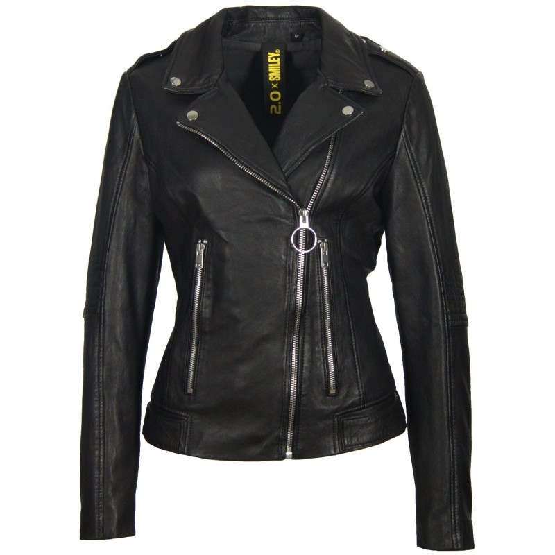 Geaca de Piele Naturala Dama Gipsy Neagra Zelina S SF LARAV – IMBRACAMINTE