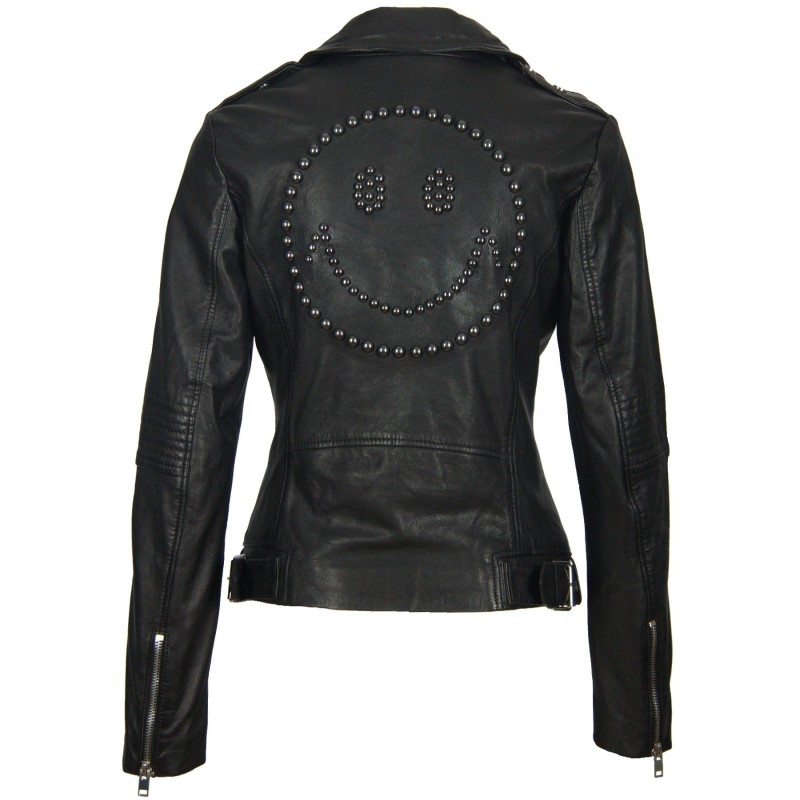 Geaca de Piele Naturala Dama Gipsy Neagra Zelina S SF LARAV – IMBRACAMINTE