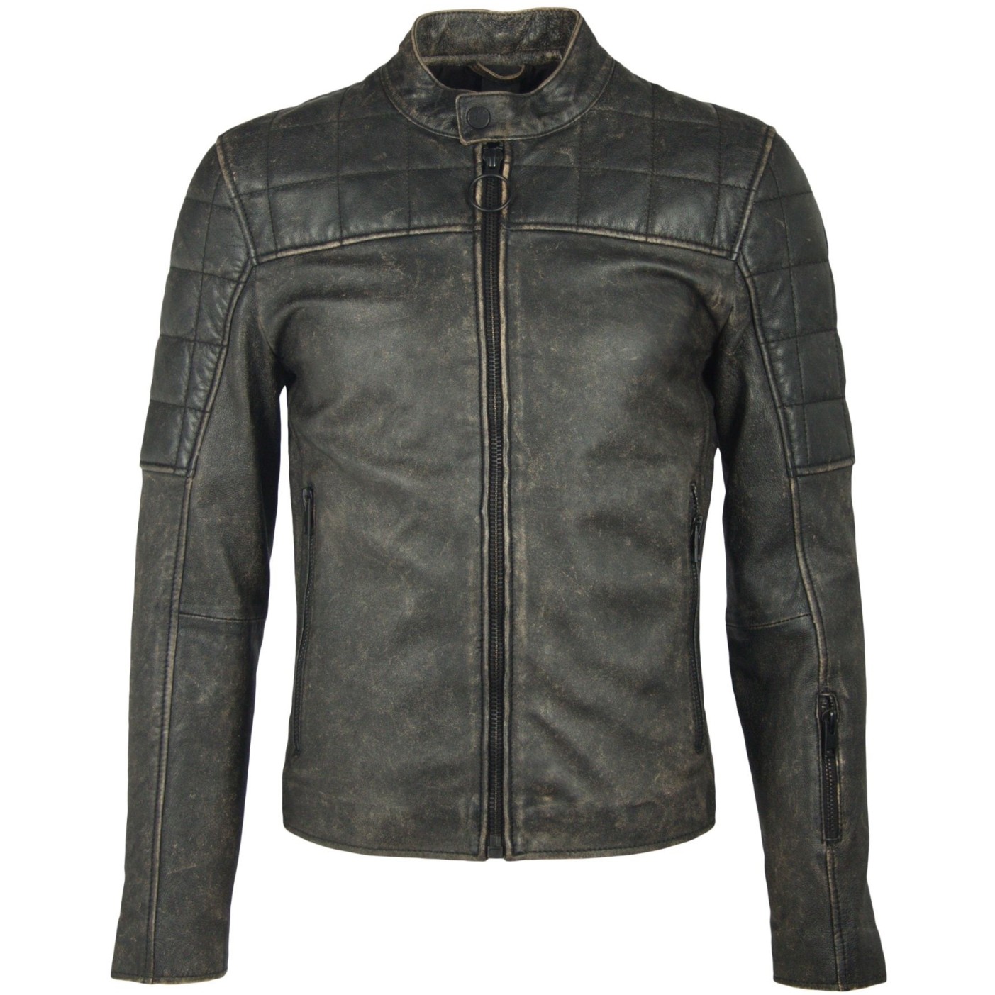 Geaca de Piele Naturala Barbati Gipsy Vintage Negru Zion SF LANTV – IMBRACAMINTE