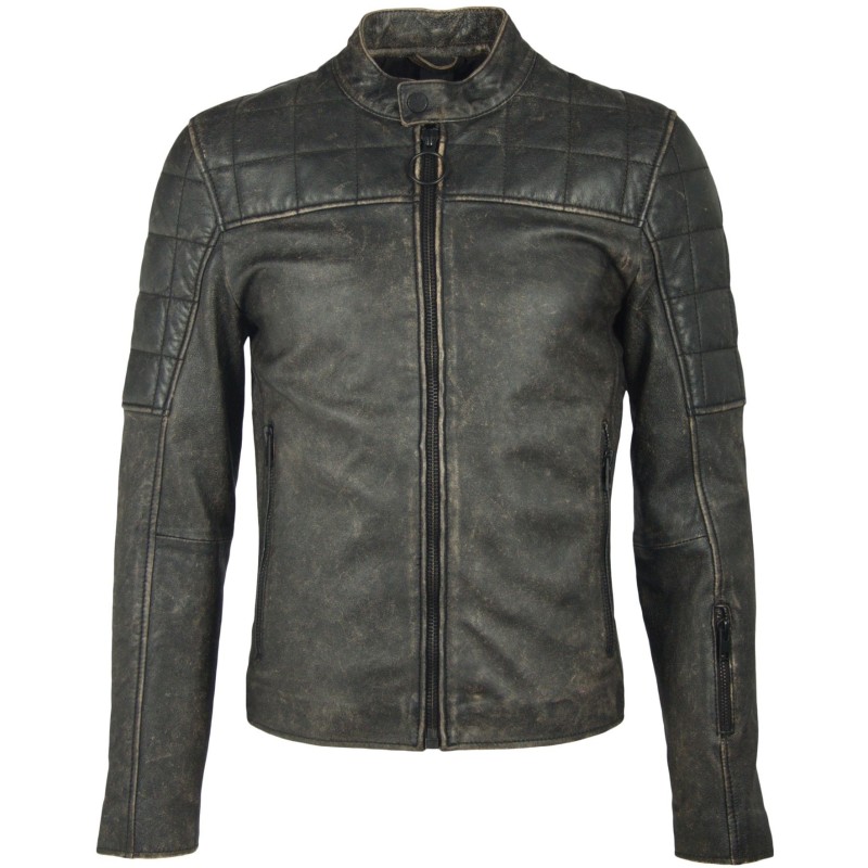 Geaca de Piele Naturala Barbati Gipsy Vintage Negru Zion SF LANTV – IMBRACAMINTE