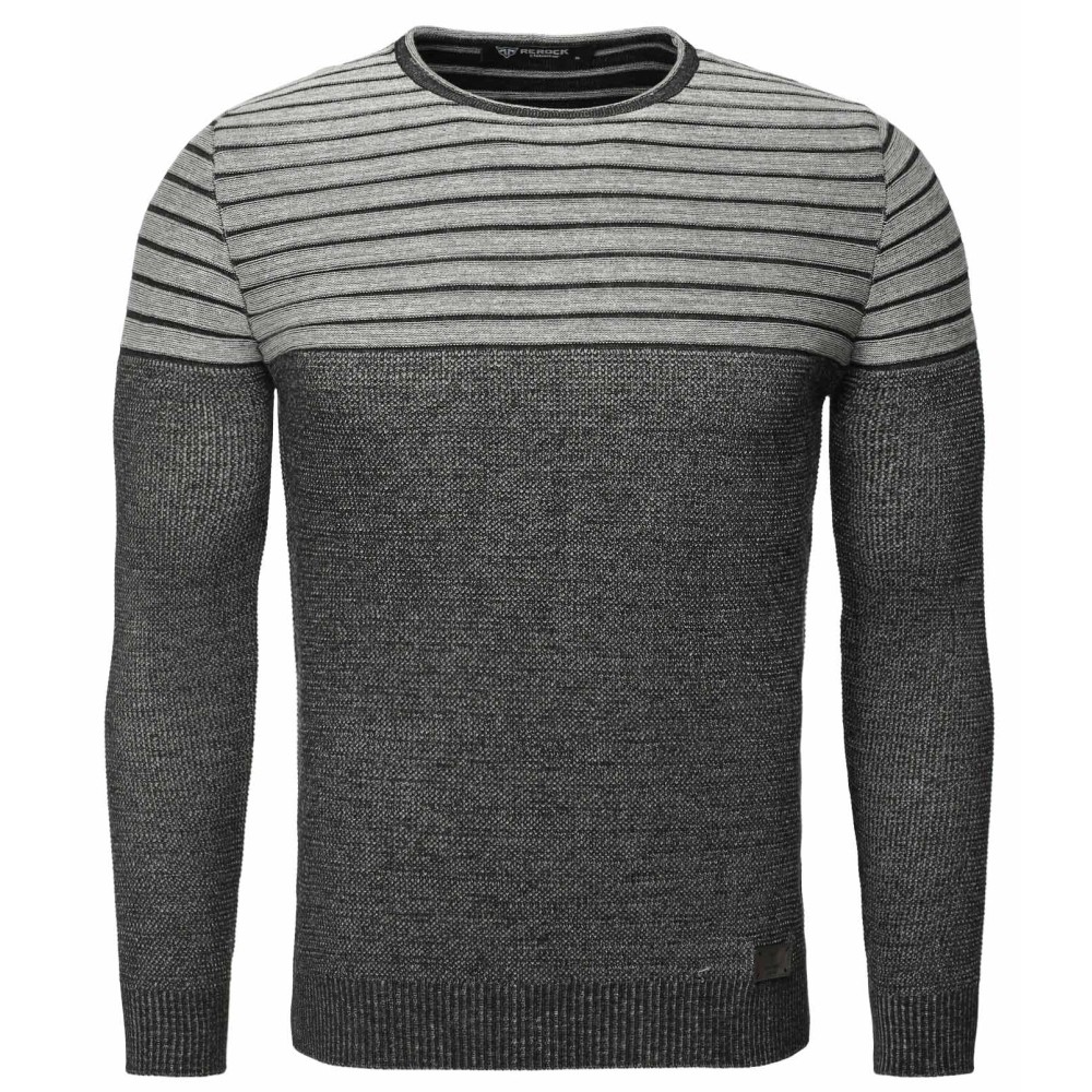 Pulover Tricotat Barbati ReRock Negru 588 Pulover Tricotat Barbati ReRock Negru 588 - readytowear.ro
