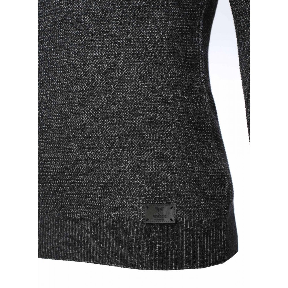 Pulover Tricotat Barbati ReRock Negru 588 Pulover Tricotat Barbati ReRock Negru 588 - readytowear.ro