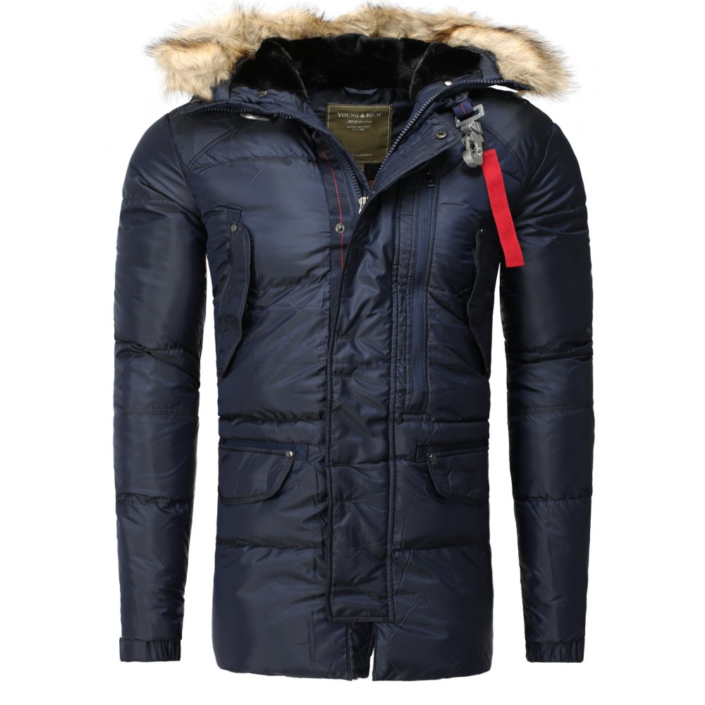 Geaca de Iarna Barbati Young & Rich Bleumarin 439 Geaca de Iarna Barbati Young & Rich Bleumarin 439 - readytowear