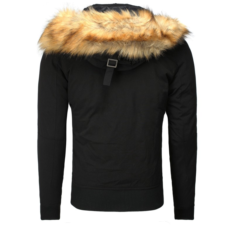 Geaca de Iarna Barbati Young & Rich Neagra 448 – Black Friday