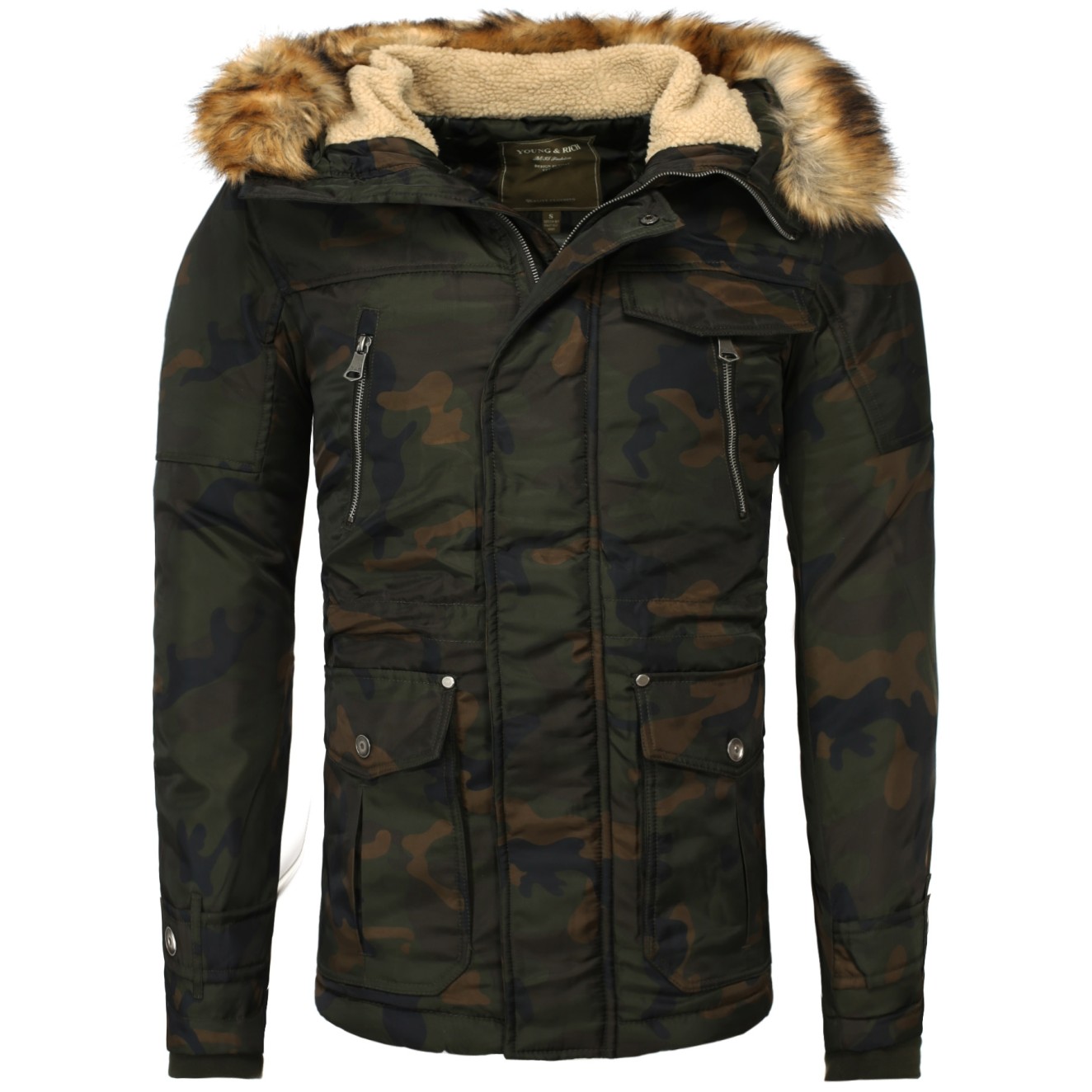 Geaca de Iarna Barbati Young & Rich Camuflaj 457 – Black Friday
