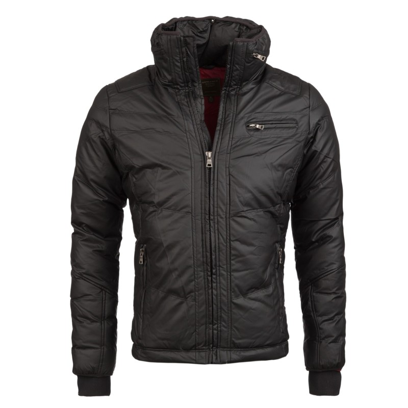 Geaca de Iarna Barbati Young & Rich Neagra 4997 – IMBRACAMINTE