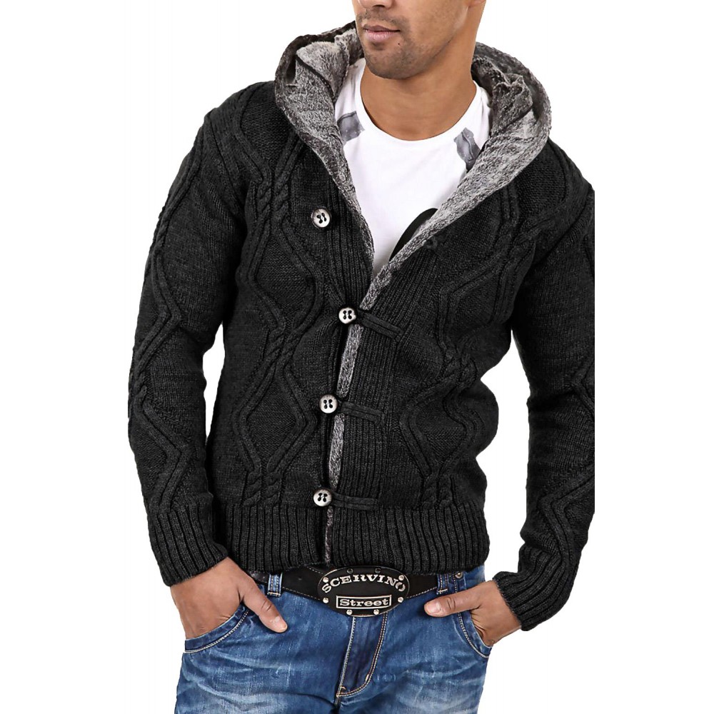 Jacheta-Cardigan Barbati Carisma Neagra 7049 Jacheta-Cardigan Barbati Carisma Neagra 7049 - readytowear.ro