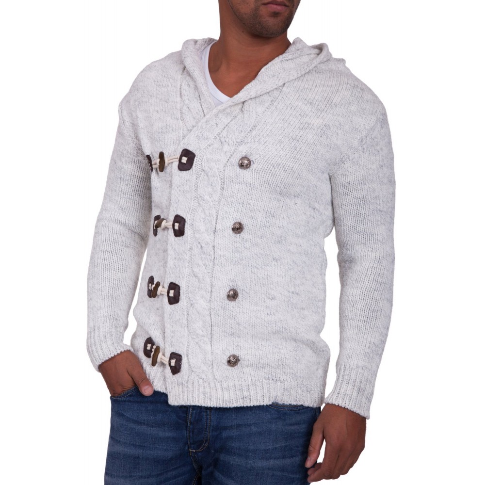 Jacheta-Pulover Barbati Carisma Crem 7093 - readytowear