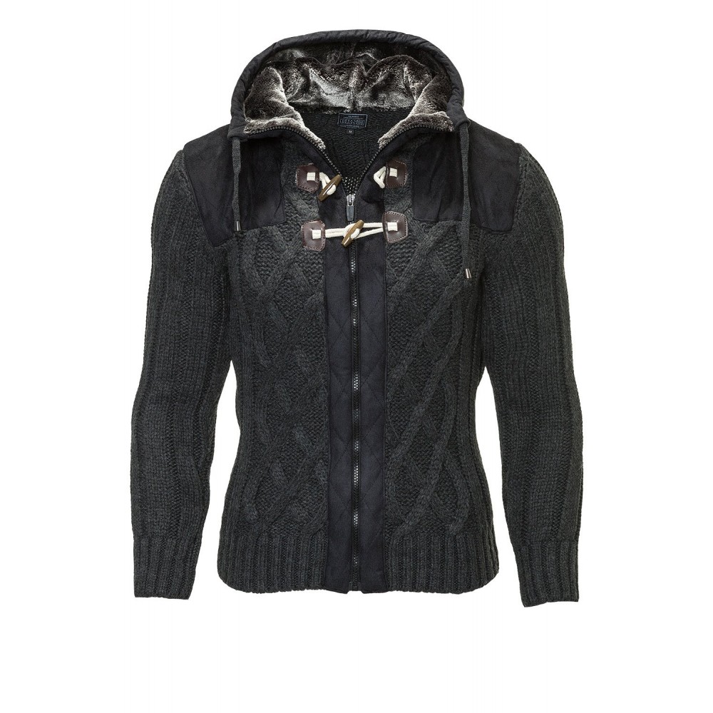 Jacheta-Pulover Barbati Carisma Antracit 7116 - readytowear