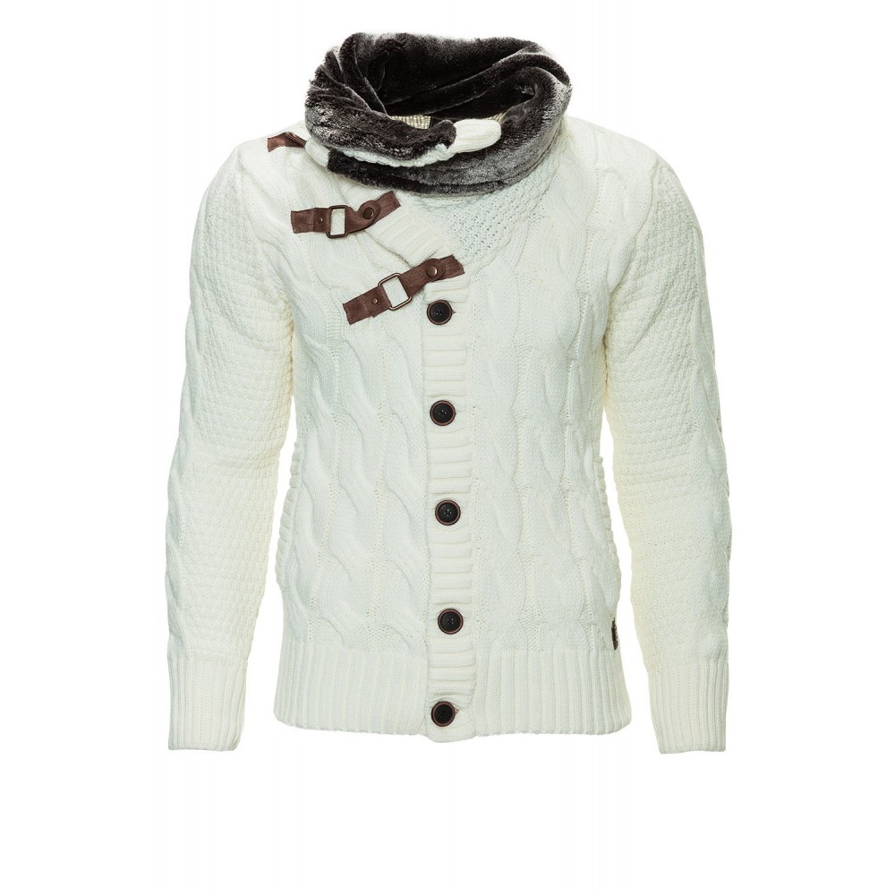 Jacheta-Pulover Barbati Carisma Alb 7164 Jacheta-Pulover Barbati Carisma Alb 7164 - readytowear