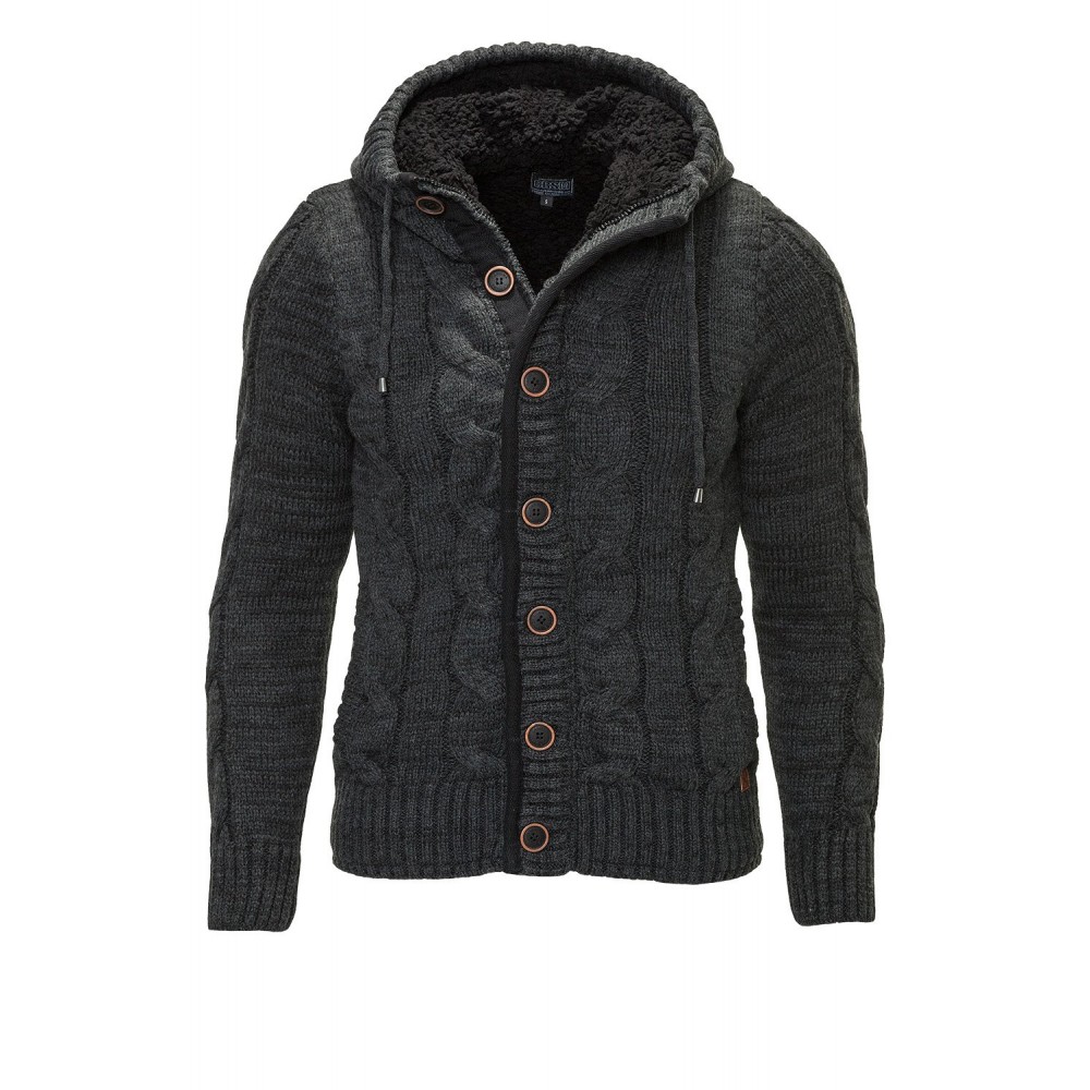 Jacheta-Hanorac Barbati Carisma Antracit Captuseala din Blana 7170 – Black Friday