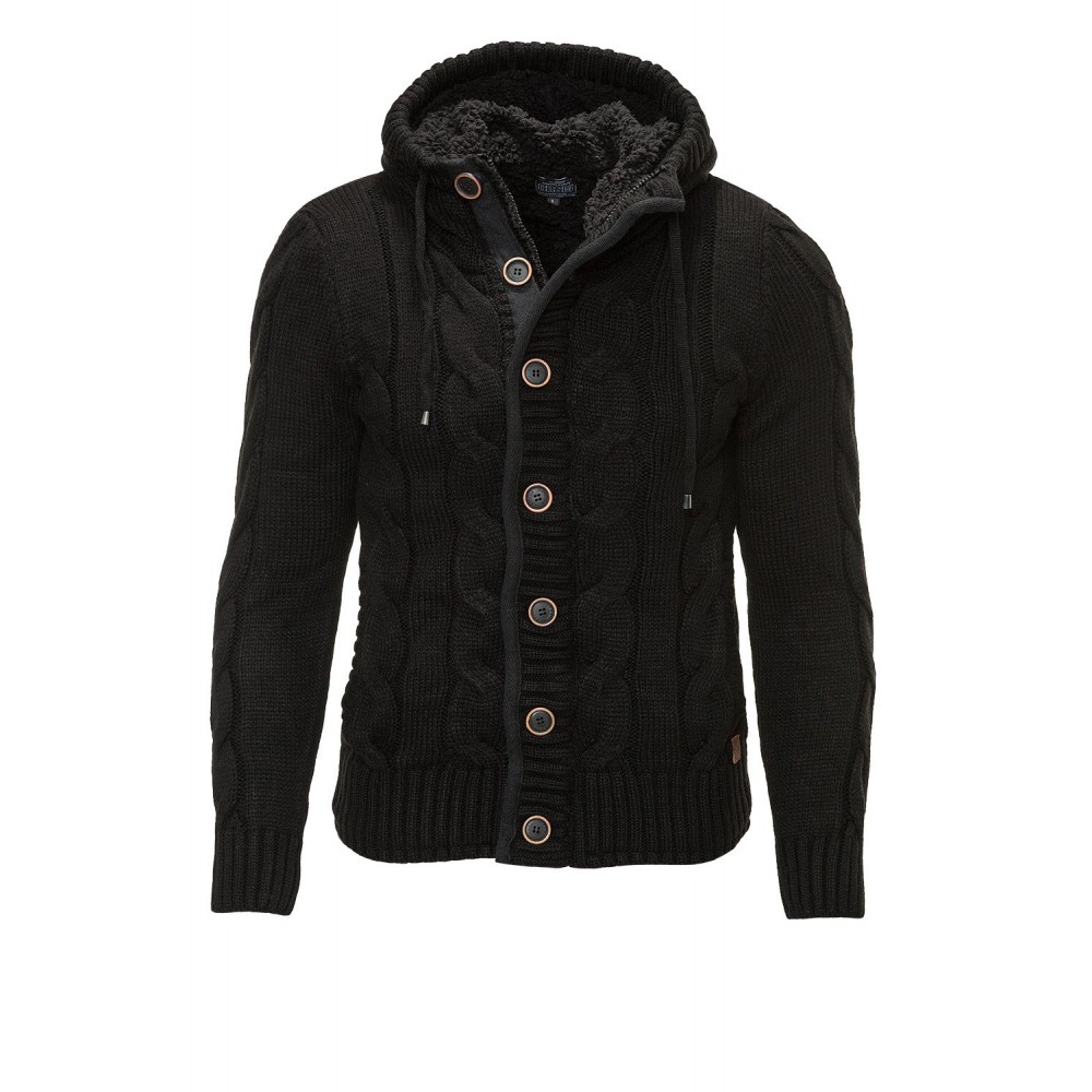 Jacheta-Hanorac Barbati Carisma Neagru Captuseala din Blana 7170 Jacheta-Hanorac Barbati Carisma Neagru Captuseala din Blana 7170 - readytowear