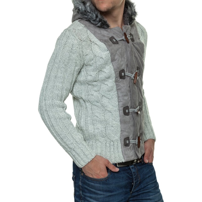 Jacheta-Pulover Tricotat Barbati Carisma Ecru 7173 – IMBRACAMINTE Jacheta-Pulover Tricotat Barbati Carisma Ecru 7173 – IMBRACAMINTE