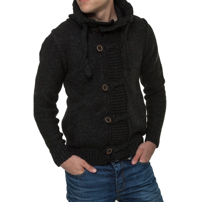 Jacheta-Pulover Tricotat Barbati Carisma Antracit 7185 – Black Friday