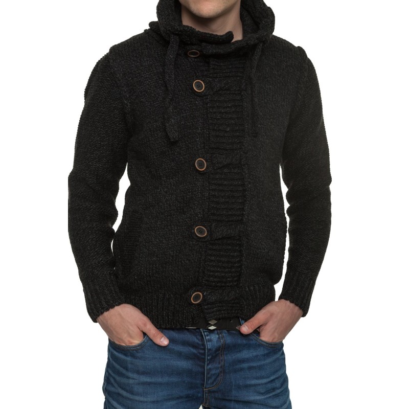 Jacheta-Pulover Tricotat Barbati Carisma Antracit 7185 – Black Friday