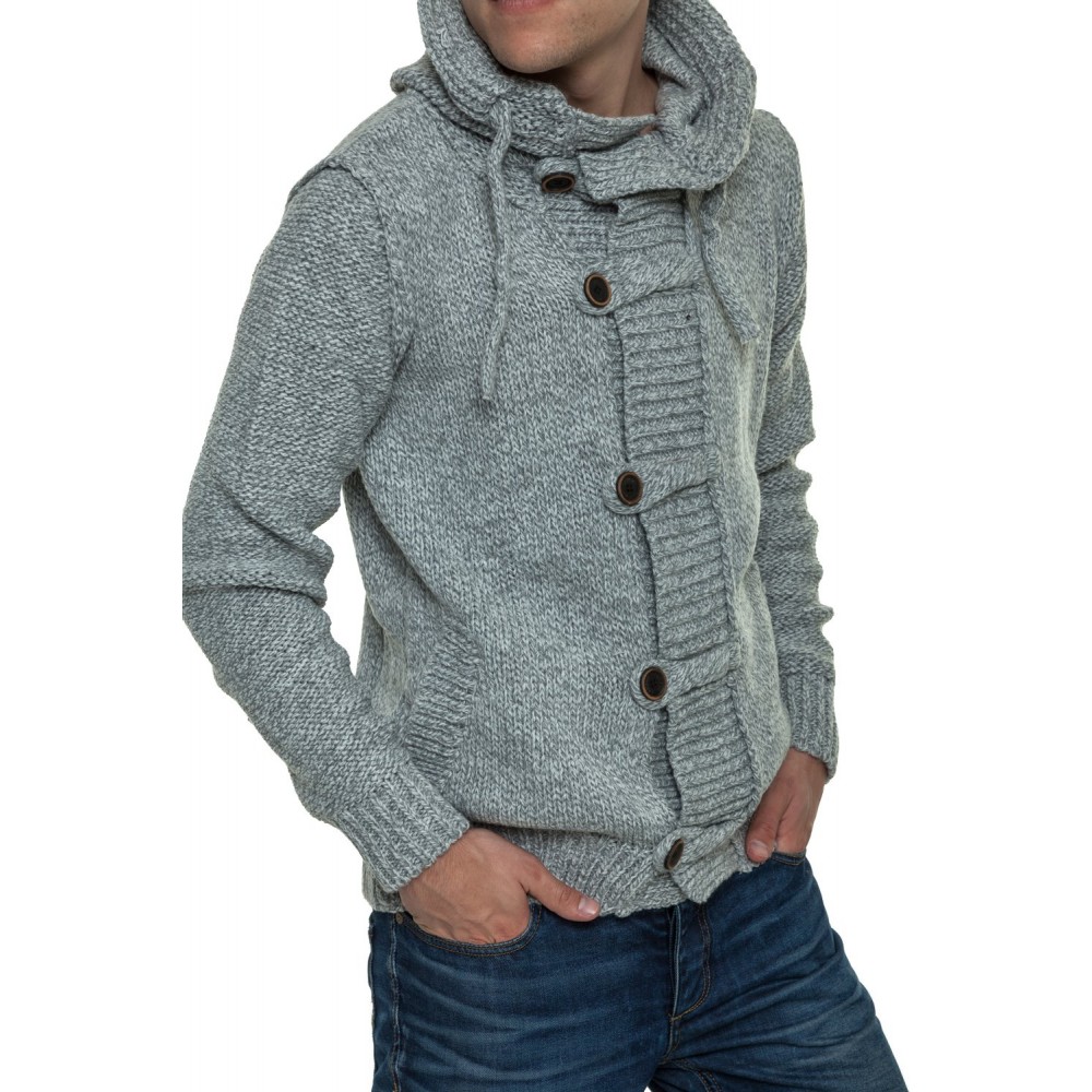Jacheta-Pulover Tricotat Barbati Carisma Gri 7185 Jacheta-Pulover Tricotat Barbati Carisma Gri 7185 - readytowear.ro