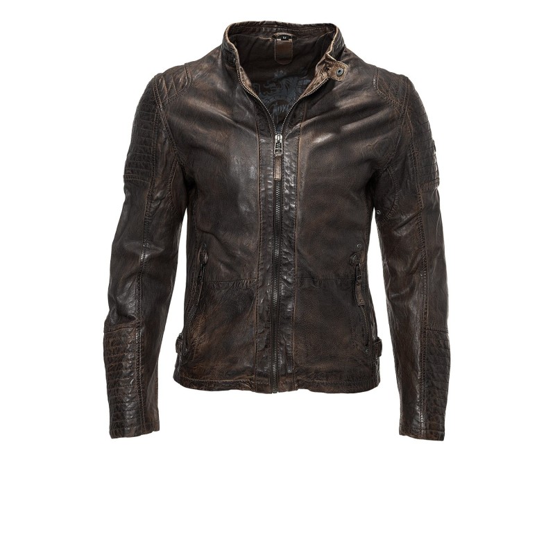 Geaca de Piele Barbati Gipsy Maro inchis Drago LASOV – Black Friday