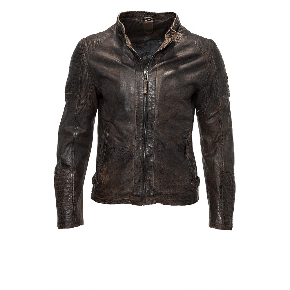 Geaca de Piele Barbati Gipsy Maro inchis Drago LASOV Geaca de Piele Barbati Gipsy Maro inchis Drago LASOV - readytowear