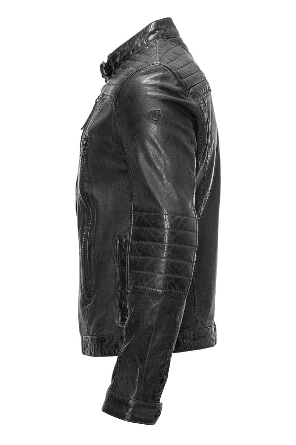 Geaca de Piele Naturala Barbati Gipsy Antracit Trace SF LASAV – Black Friday — fotografia 3