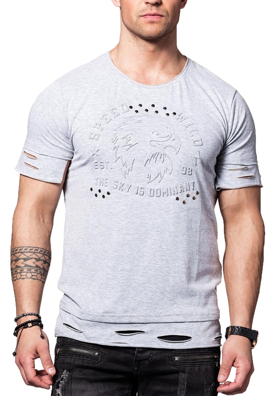Tricou Barbati Carisma Gri 4372