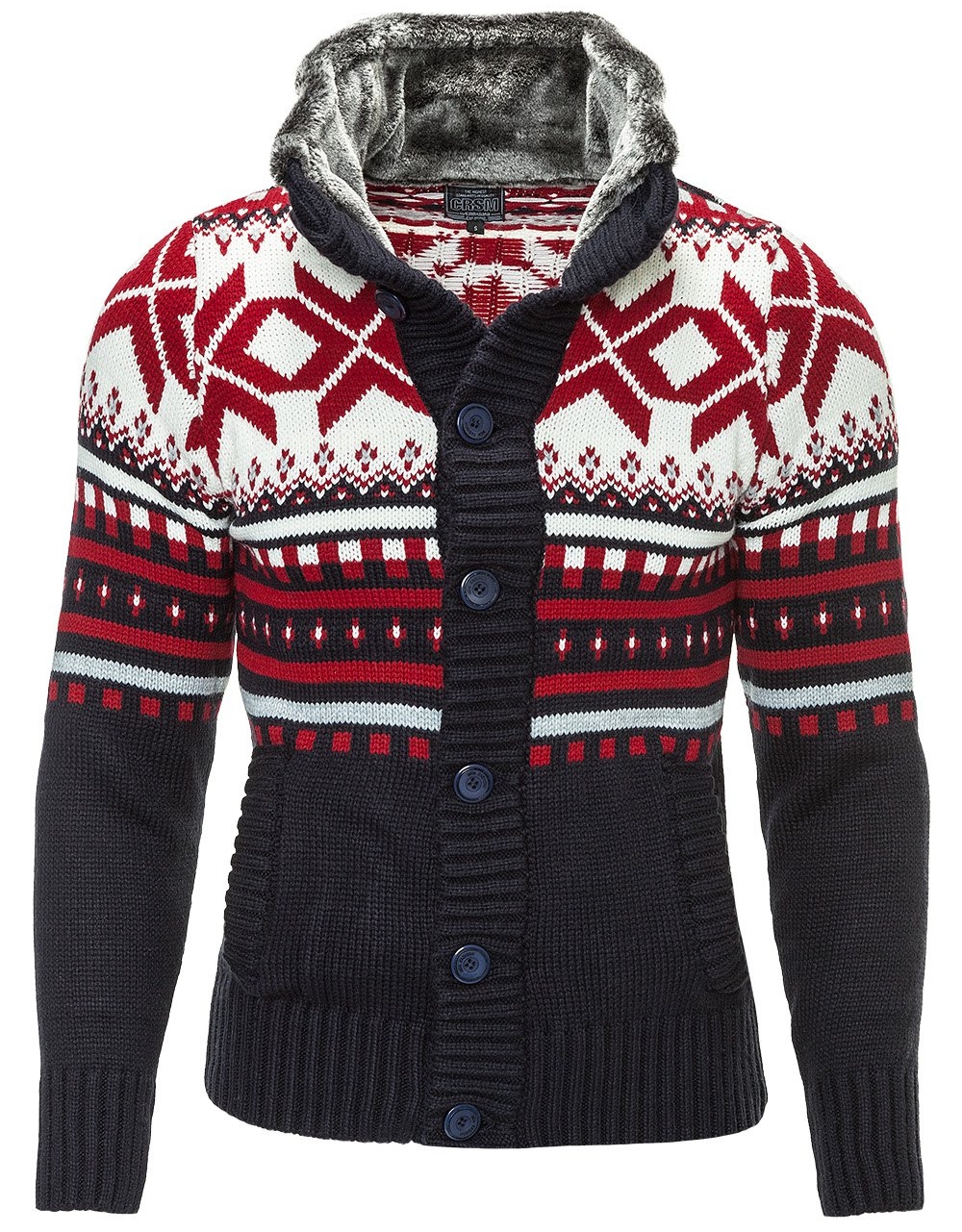 Jacheta-Cardigan Barbati Carisma Bleumarin 7011
