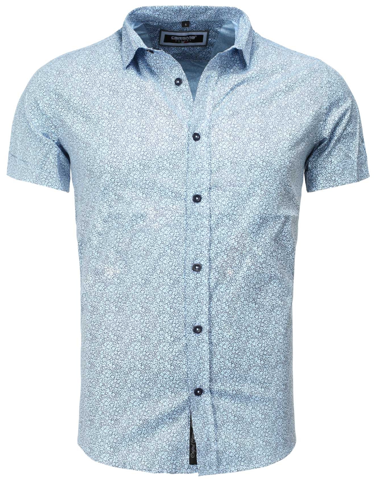 Camasa cu Maneca Scurta Barbati Carisma Bleu 9091
