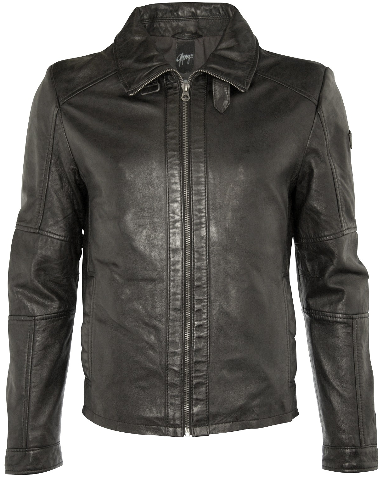 Geaca de Piele Naturala Barbati Gipsy Neagra Cash LALYV