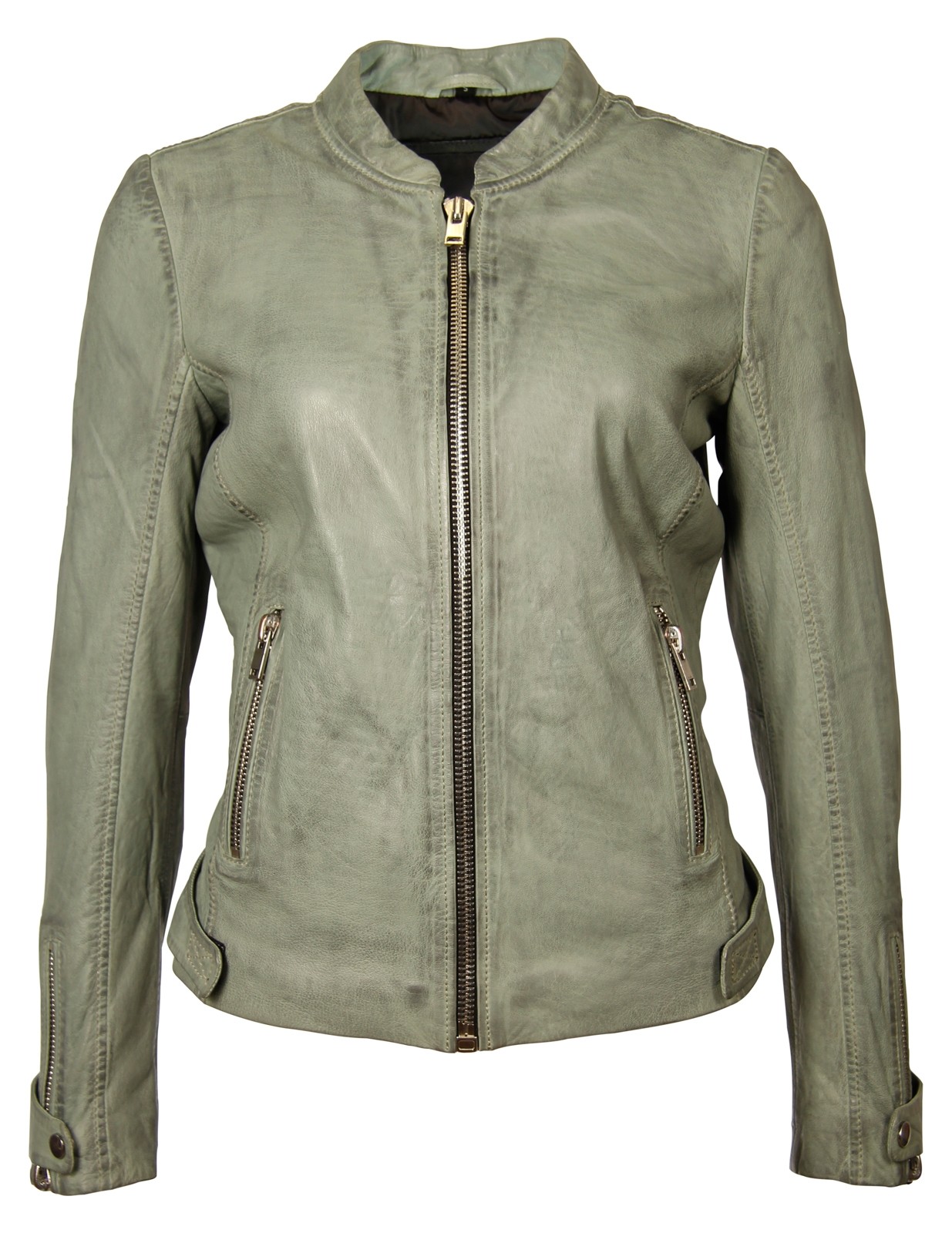 Geaca de Piele Naturala Dama Gipsy Gri Chelsea SF